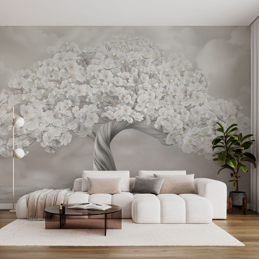 Tree with white flowers