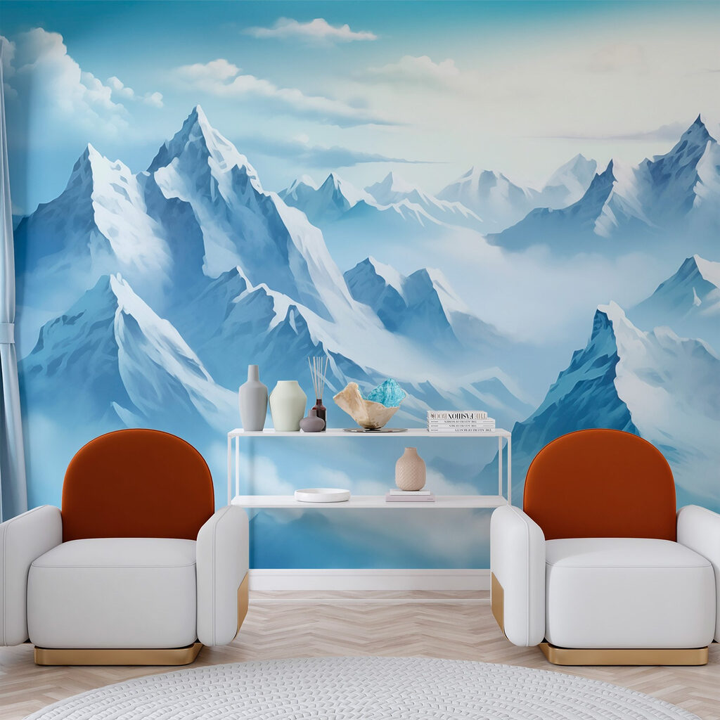 Mountain range with clouds Mountain range with clouds