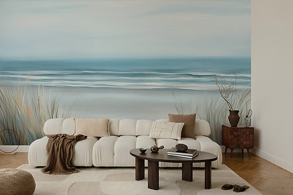 Beach with grass and waves w02869pib17r 600x400 - Beach with grass and waves
