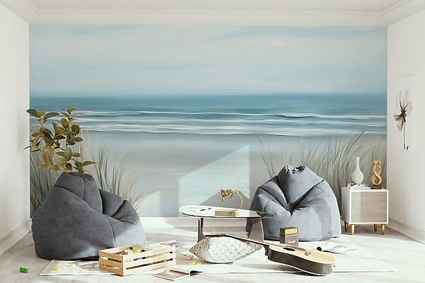Beach with grass and waves w02869pig17r 600x400 - Beach with grass and waves