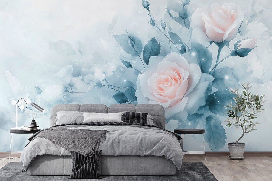 Delicate roses in soft hues