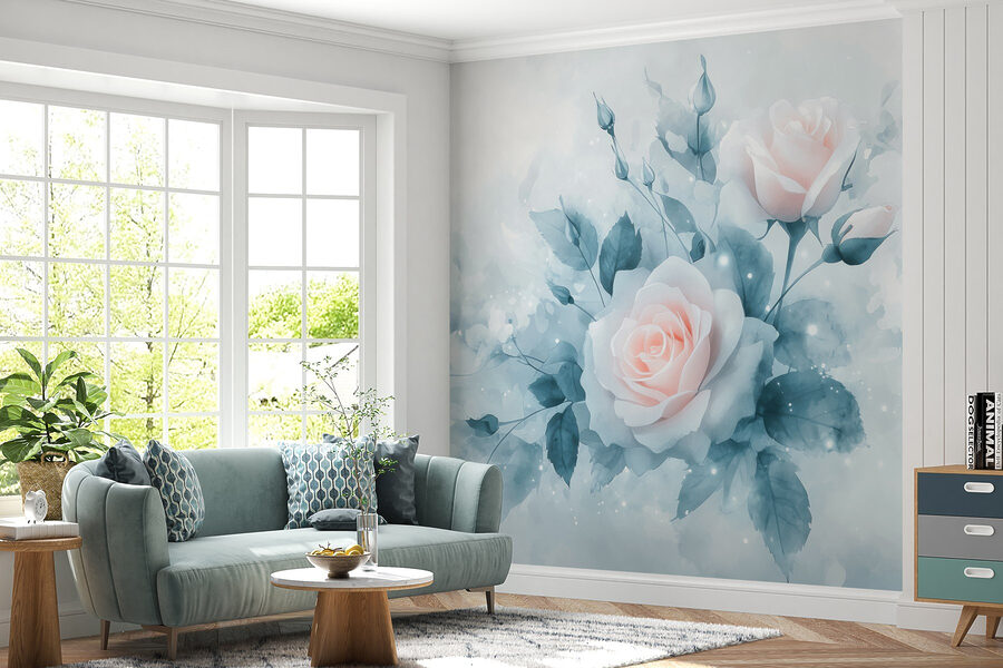 Delicate roses in soft hues