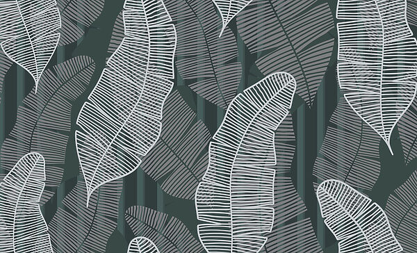 Pattern of leaves on a dark background
