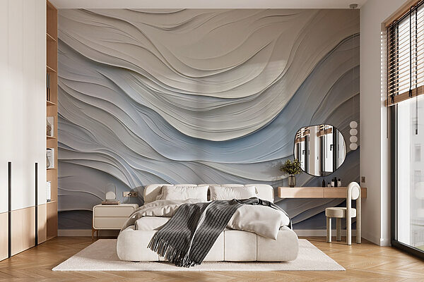 White and grey wavy background White and grey wavy background