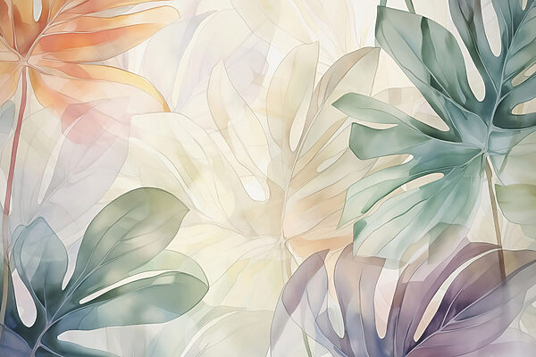 Soft hues of tropical foliage blending. Soft hues of tropical foliage blending.