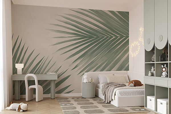 Fresh green palm leaves, nature’s touch Fresh green palm leaves, nature’s touch
