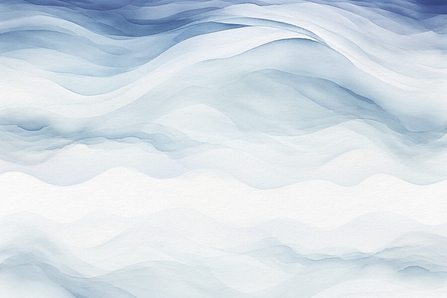 White and blue watercolor painting