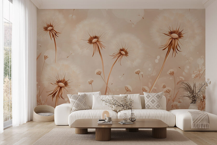 Wall murals Dandelions dancing in the gentle breeze - Image 2
