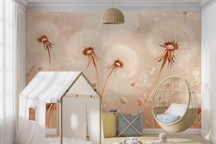Wall murals Dandelions dancing in the gentle breeze - Image 3