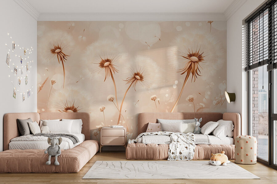 Wall murals Dandelions dancing in the gentle breeze - Image 4