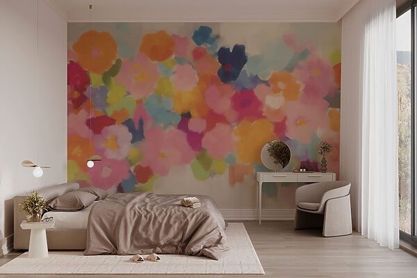 Wall murals Group of colorful flowers (SKU: w02883) Wall murals Wall murals Group of colorful flowers (SKU: w02883)
