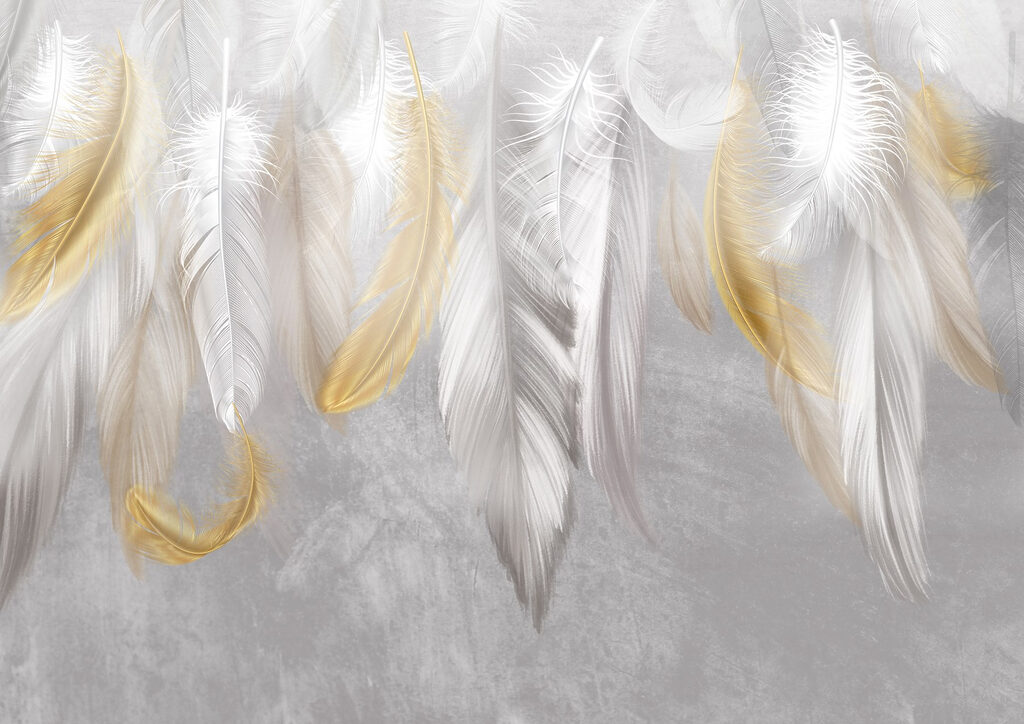 Delicate feathers in soft hues Delicate feathers in soft hues
