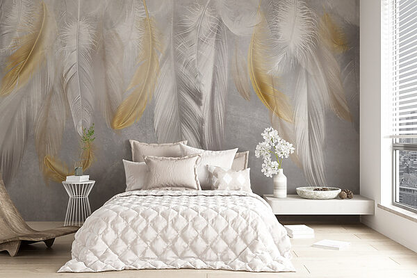 Delicate feathers in soft hues Delicate feathers in soft hues