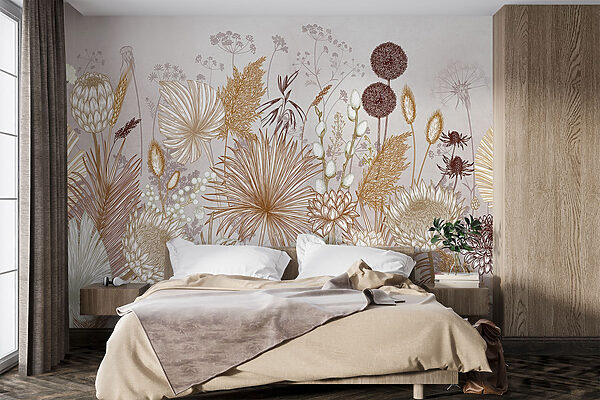 Delicate floral patterns in soft hues Delicate floral patterns in soft hues