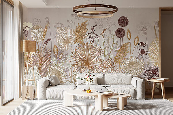 Delicate floral patterns in soft hues Delicate floral patterns in soft hues
