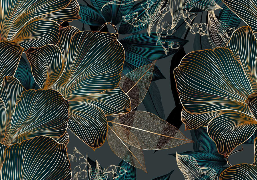 Elegant floral design in dark tones