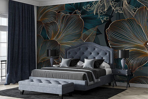 Elegant floral design in dark tones Elegant floral design in dark tones