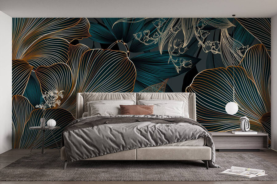 Elegant floral design in dark tones