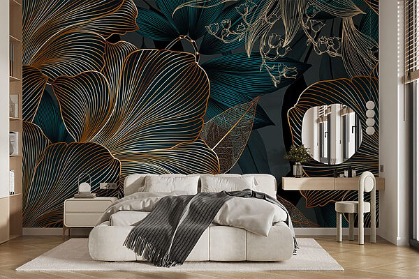 Elegant floral design in dark tones Elegant floral design in dark tones