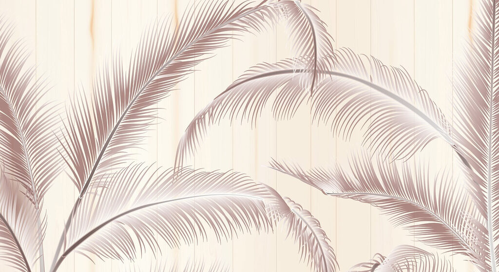 Elegant palm leaves against a light background Elegant palm leaves against a light background