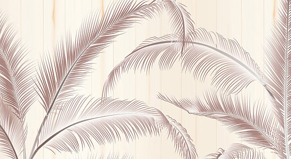 Elegant palm leaves against a light background Elegant palm leaves against a light background