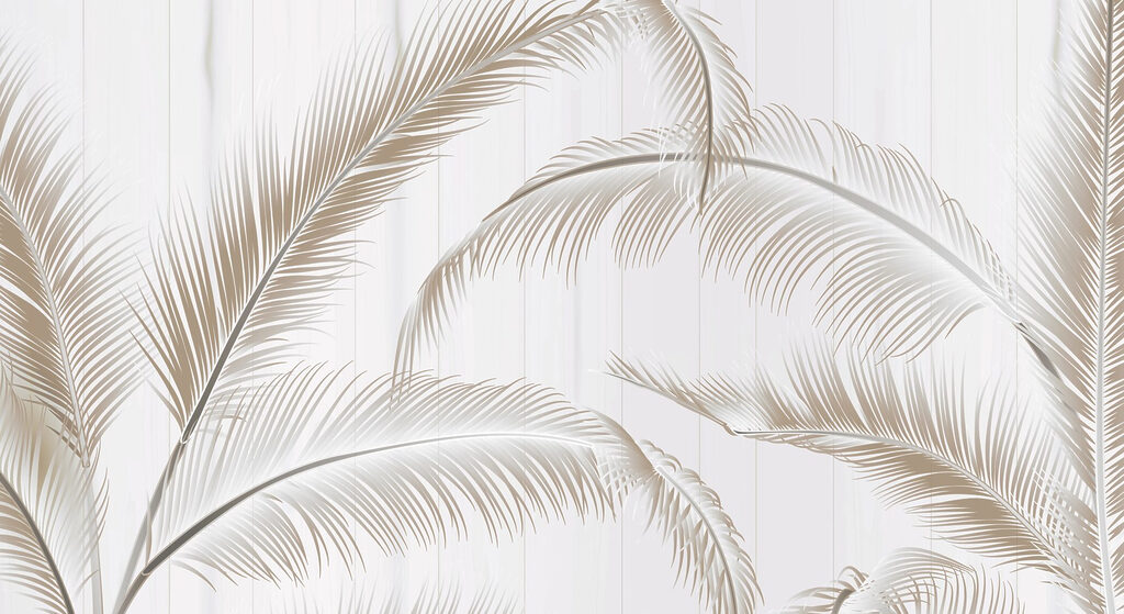 Elegant palm leaves on a light background Elegant palm leaves on a light background