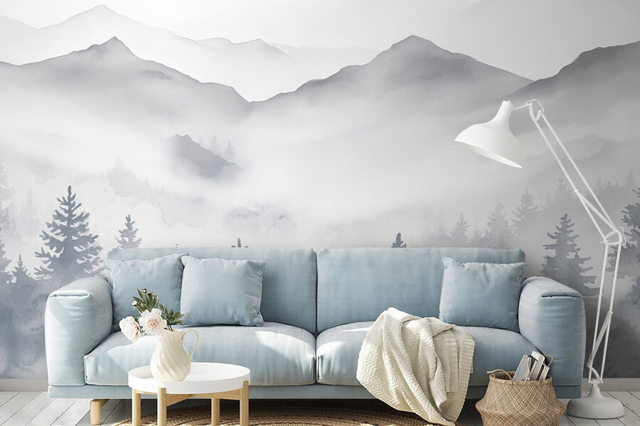 Wall murals Landscape of mountains and trees - Image 3