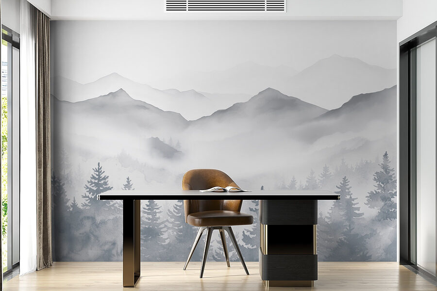 Wall murals Landscape of mountains and trees - Image 6