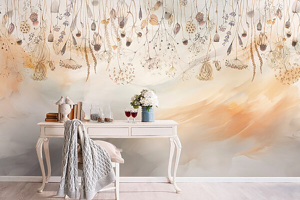 Painting of dried flowers and plants Painting of dried flowers and plants