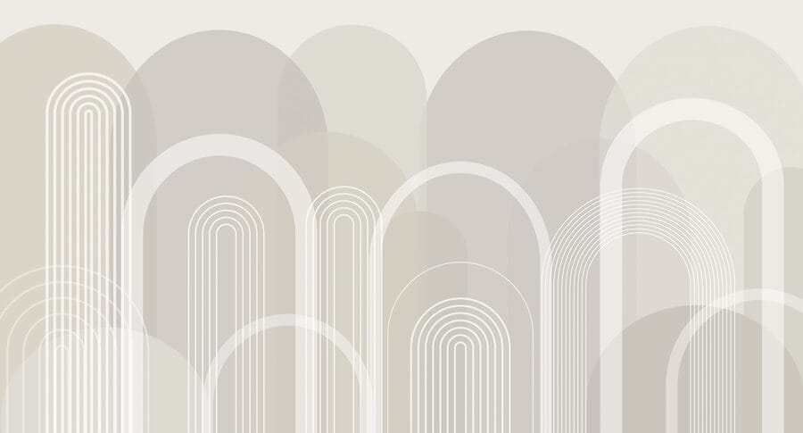 Wall murals White and gray background with white lines - Image 4