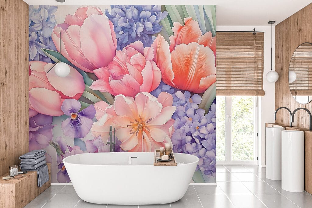 Group of flowers on a white background