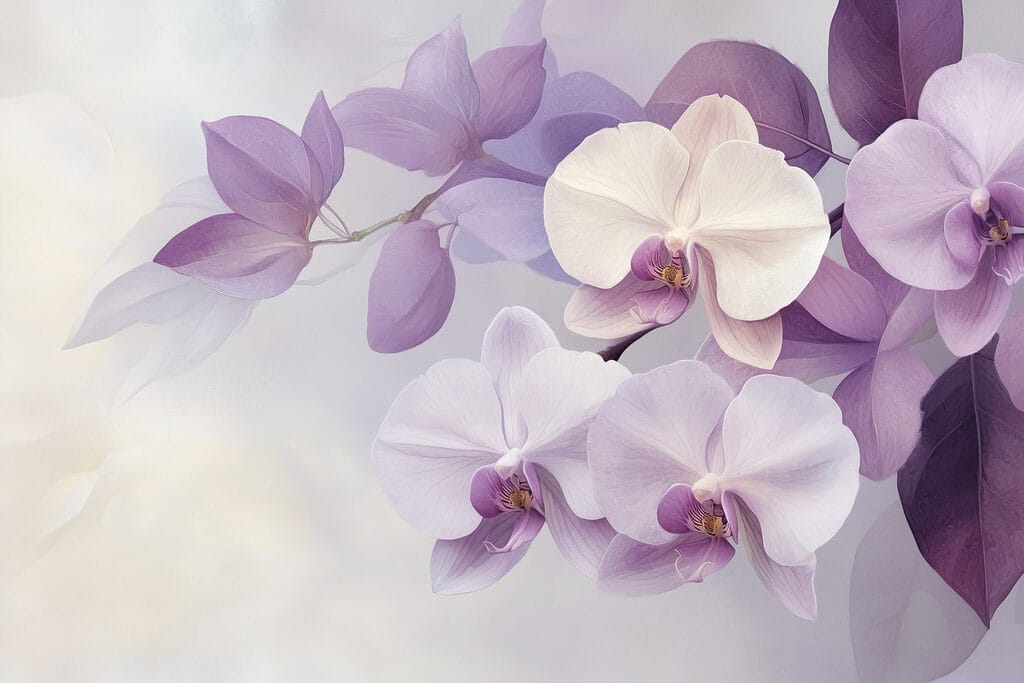 Delicate orchids in soft hues Delicate orchids in soft hues