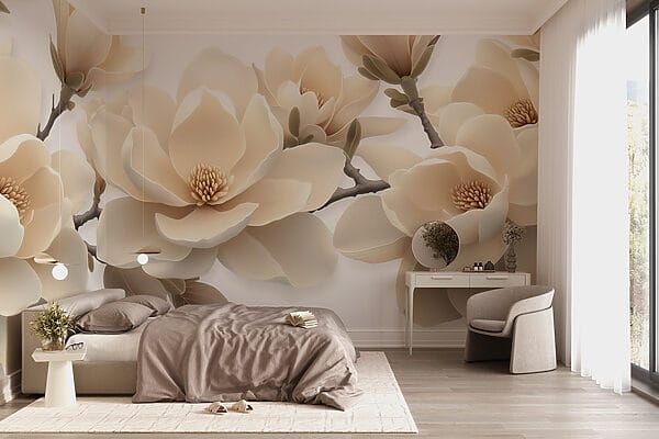 Wall murals Wall murals White flowers on a branch (SKU: w08692)