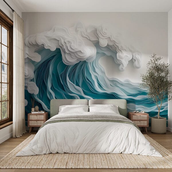 Paper cut out of a wave Paper cut out of a wave