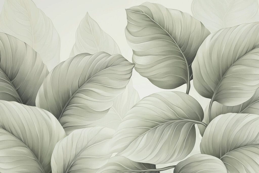 Delicate green leaves in harmony Delicate green leaves in harmony