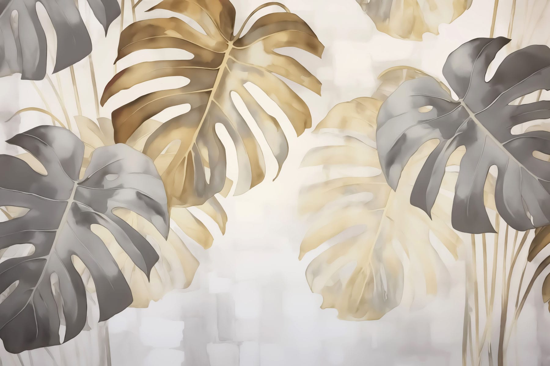 Elegant leaves in soft tones