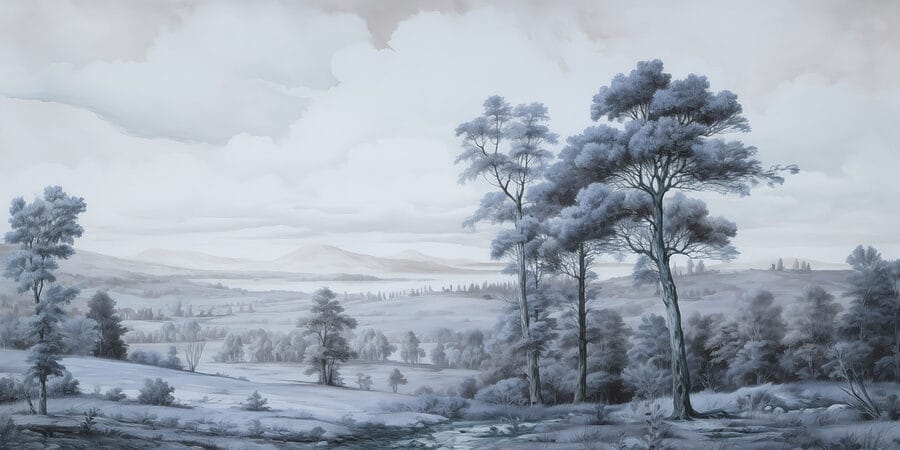 Wall murals Landscape with trees and a river - Image 4
