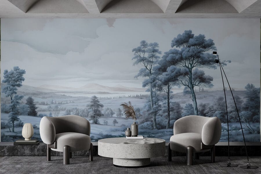 Wall murals Landscape with trees and a river - Image 2