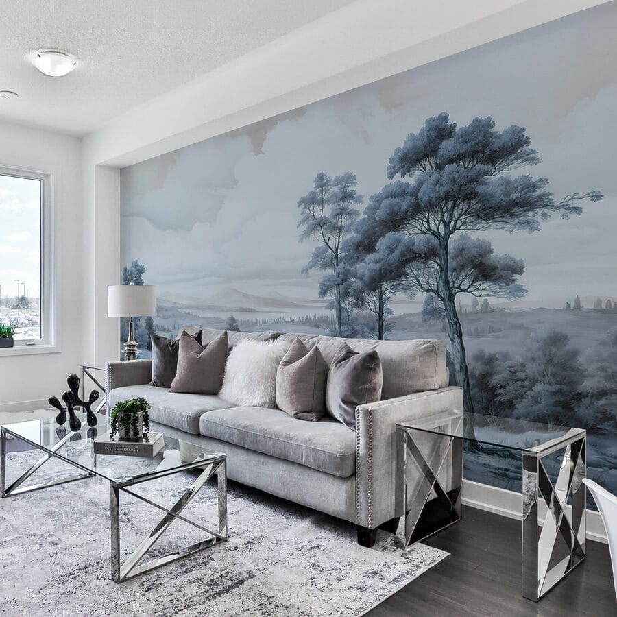 Wall murals Landscape with trees and a river - Image 3