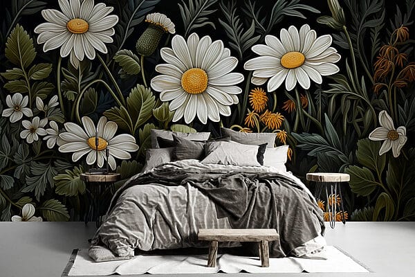 Painting of flowers and leaves Painting of flowers and leaves