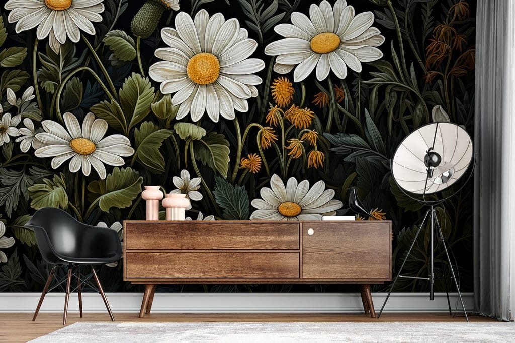 Painting of flowers and leaves Painting of flowers and leaves