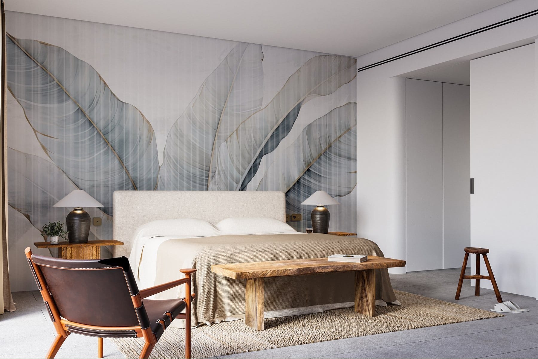 Soft leaves in muted tones Soft leaves in muted tones