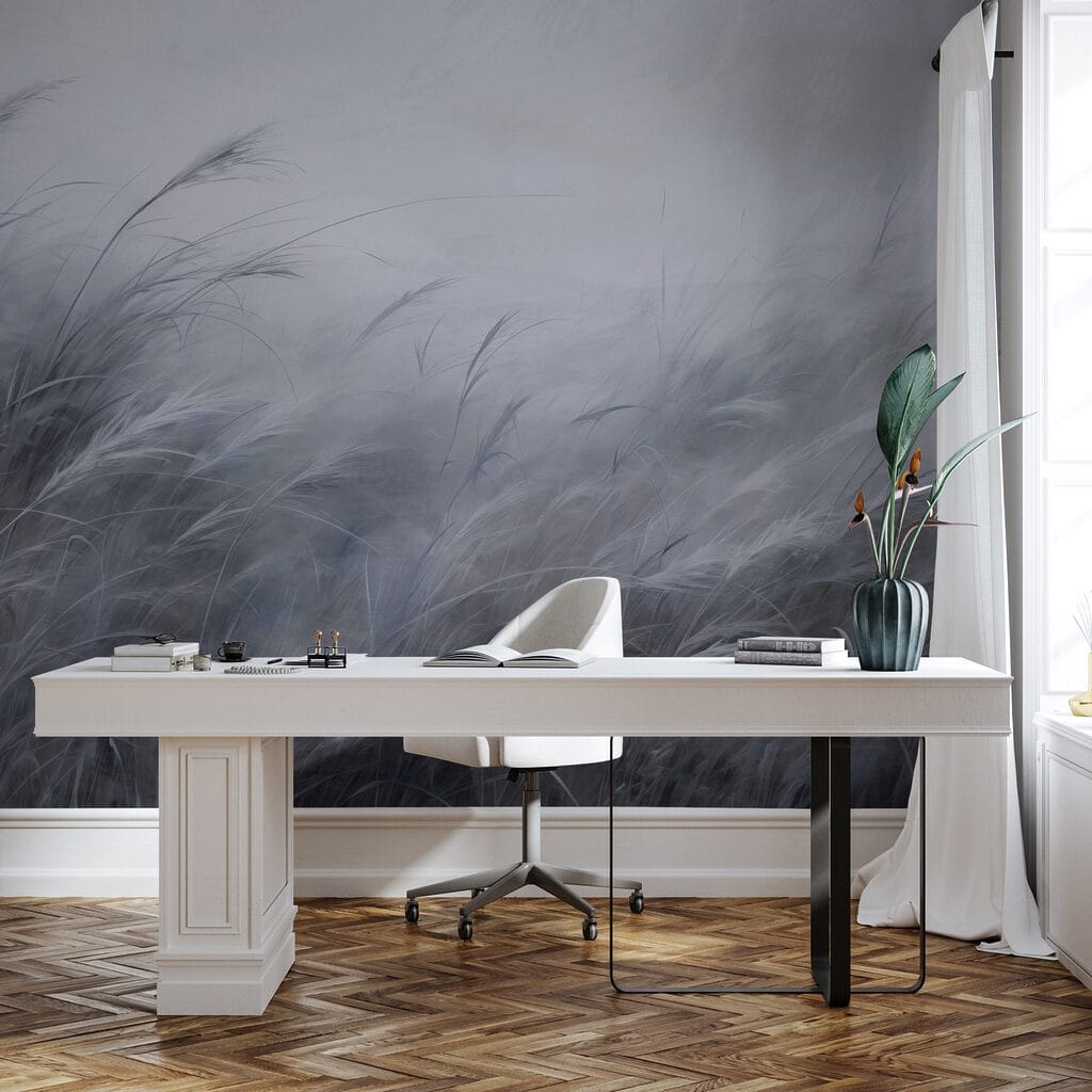 Soft whispers of blue-gray grass Soft whispers of blue-gray grass