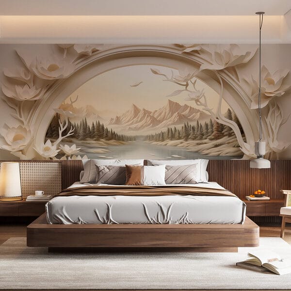 Wallpaper with a river and trees Wallpaper with a river and trees