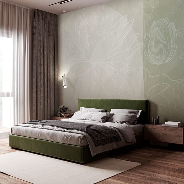 Soft outlines of tranquil water lilies. Soft outlines of tranquil water lilies.
