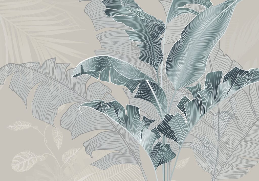 Lush leaves in soft color tones Lush leaves in soft color tones