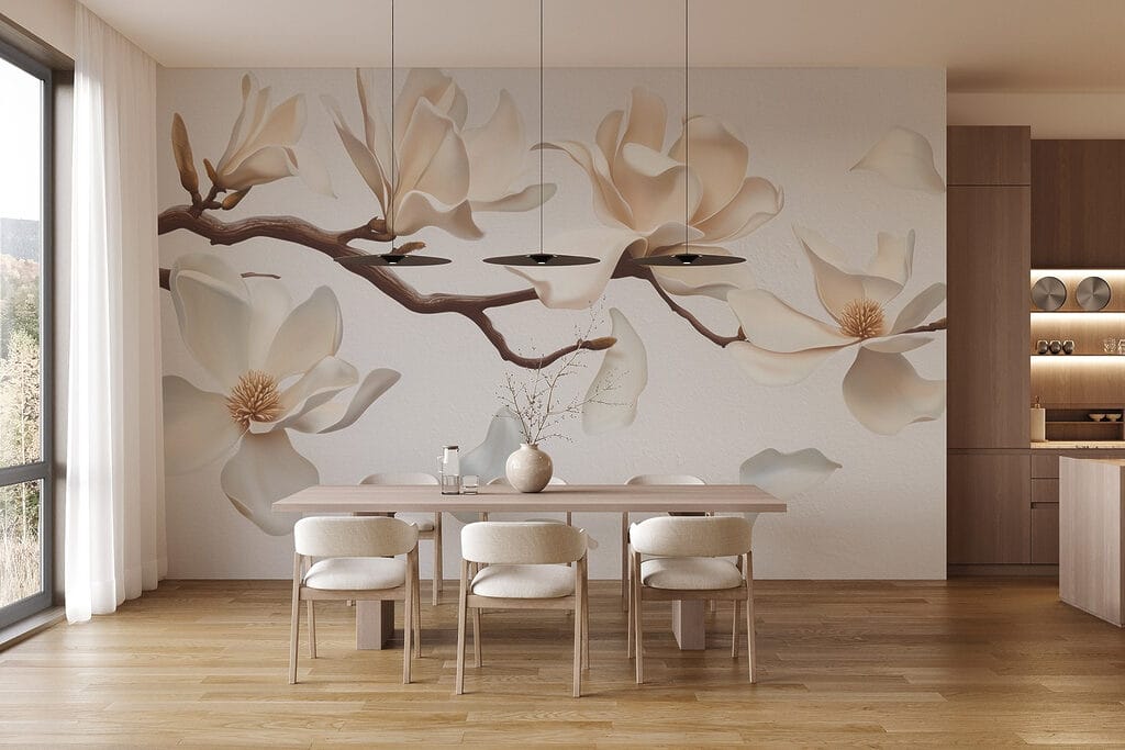 White flowers on a branch White flowers on a branch