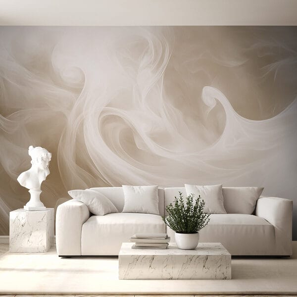 White smoke in a light brown background White smoke in a light brown background