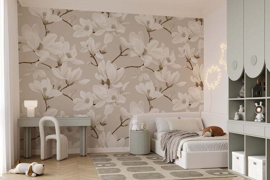 Pattern of white flowers