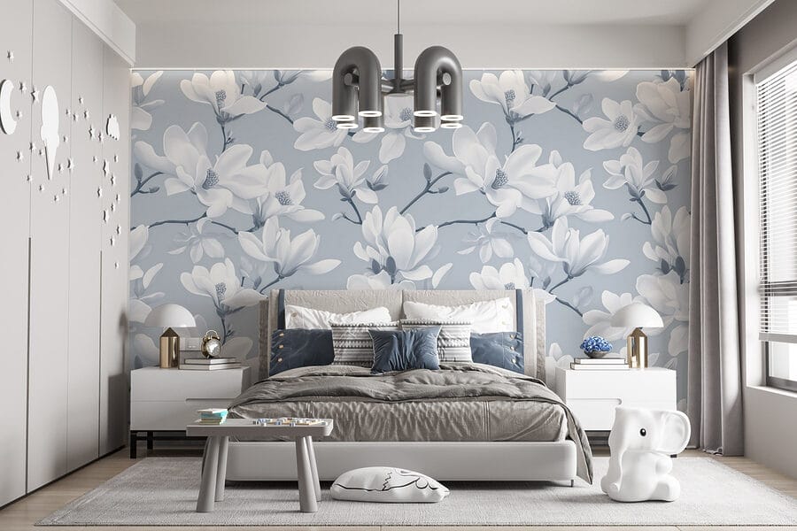 Wall murals Pattern of white flowers - Image 4